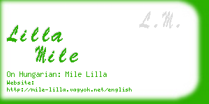 lilla mile business card